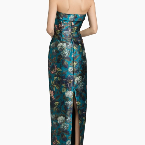 Theia Cleo Strapless Floral Gown - Picture 4 of 6